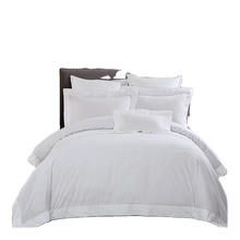 Guestroom Linen Hotel Bedroom Linen Set Plain Weave Cotton Duvet Cover Set